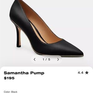 New Coach Black Leather Samantha Pumps Size 6